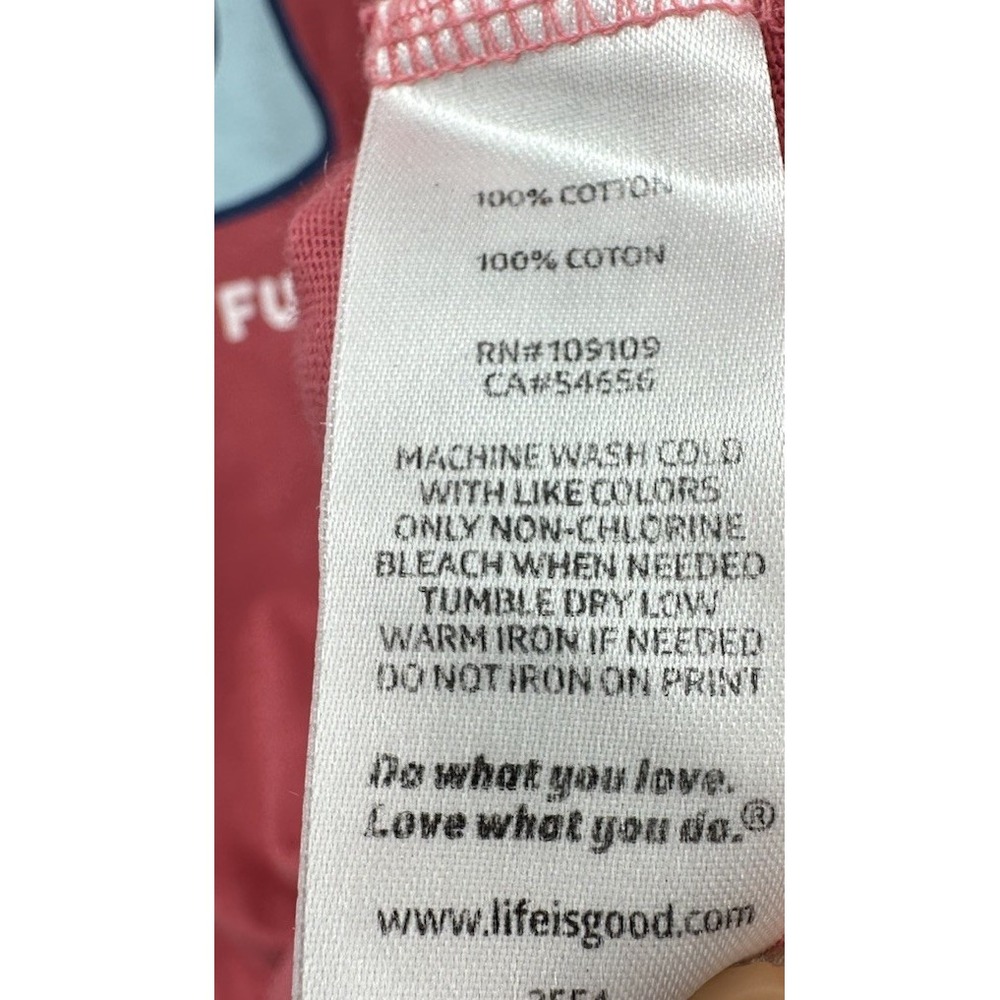 Life Is Good Shirt Women's XXXL Pink Crusher Long Sleeve Half Full Coffee Mug - Picture 7 of 10